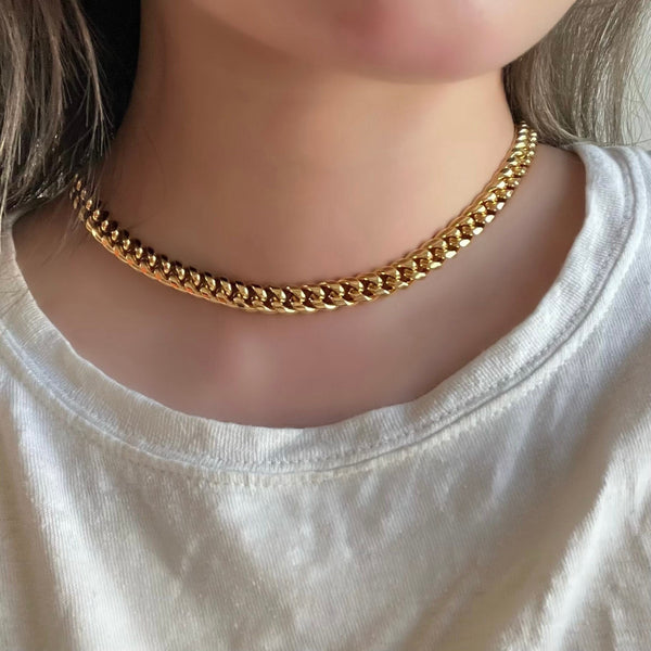 Chunky Curb Chain Gold Necklace