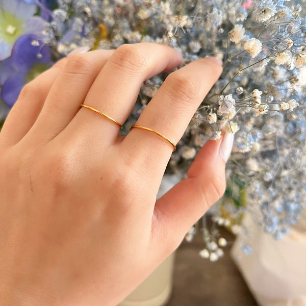 Thin Gold Ring | Yellow, White & Rose Gold