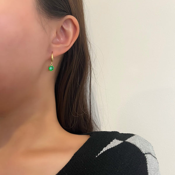 Gemstone Dangle Drop Earrings