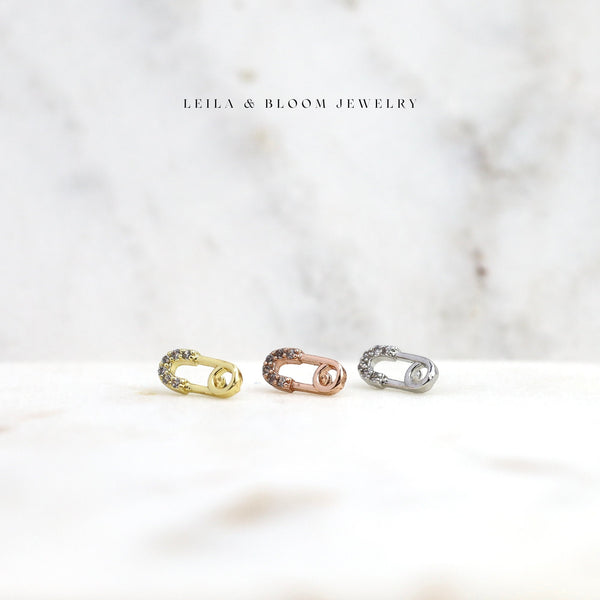 Minimalist Flat Back Stud Earring | 18G