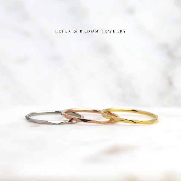 Minimalist Thin Gold Ring Band