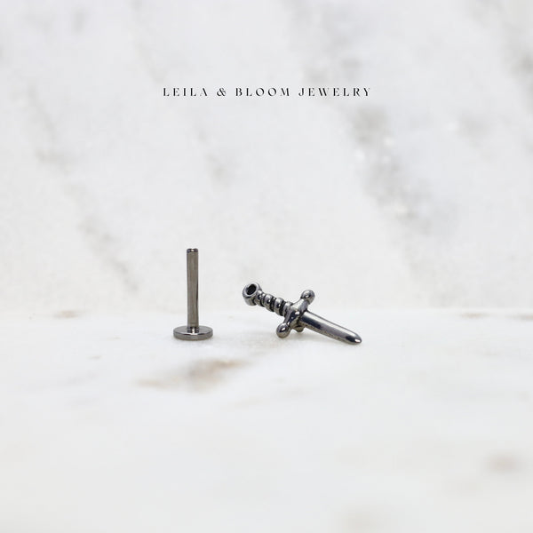 Dagger Knife Flat Back Stud | 18G