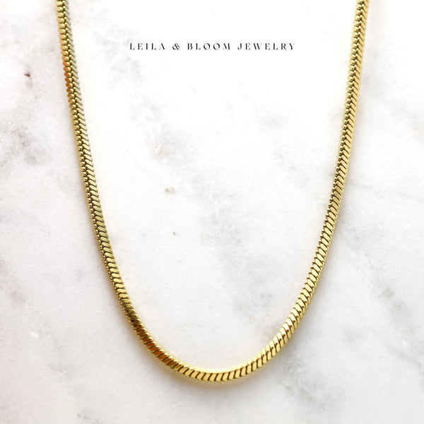 Cobra Chain Gold Necklace
